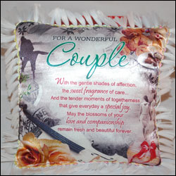 "Couple  Message Pillow - 003 - Click here to View more details about this Product